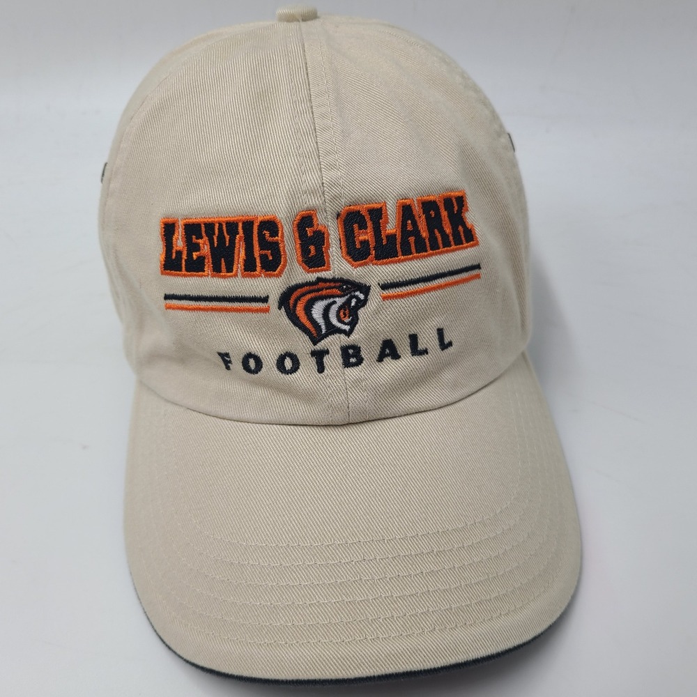 Lewis &‎ Clark Pioneers Hat Strapback Beige NCAA Football College River Otters